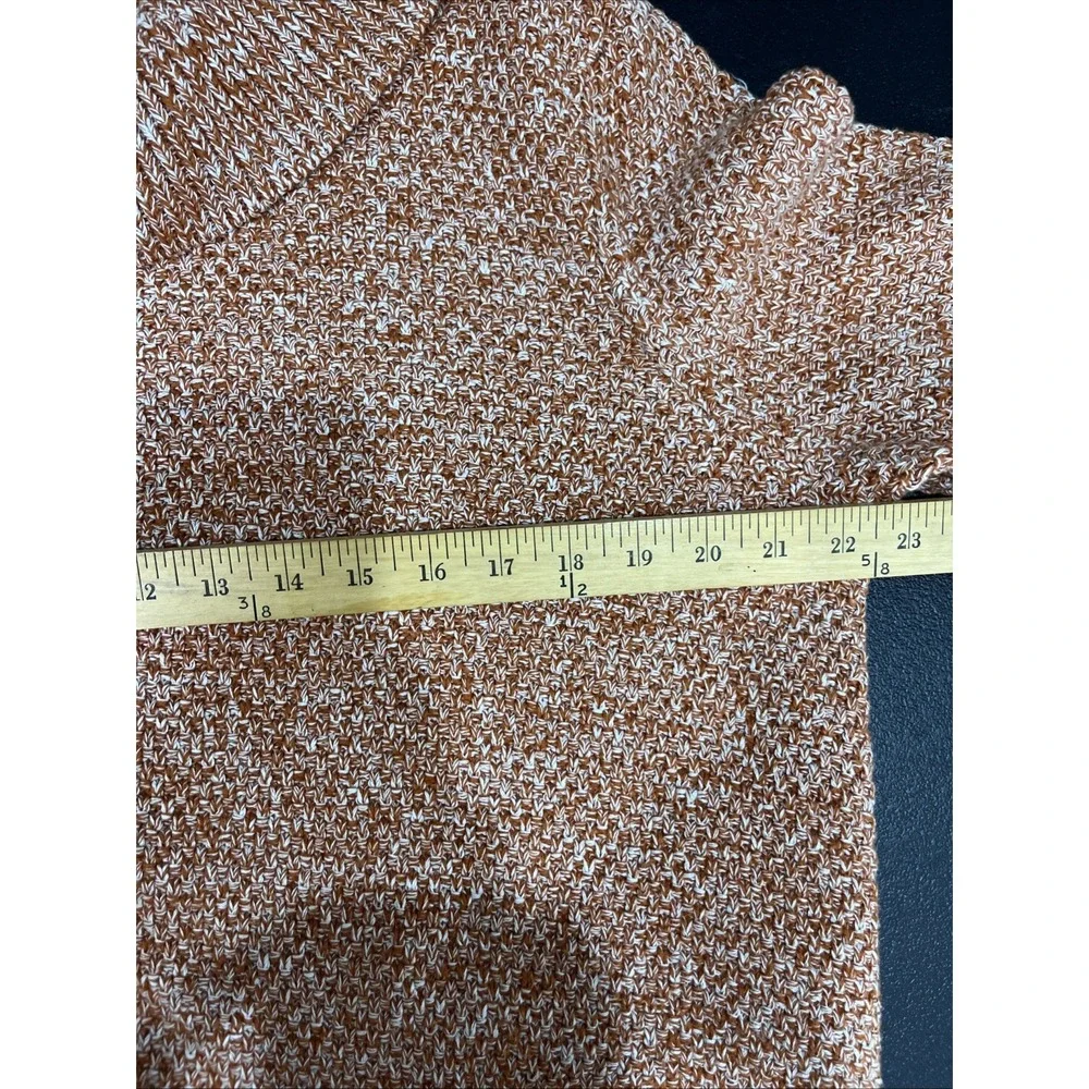 Duluth Trading Cowl Neck Sweater Women XXL Orange Marl Tunic Pockets Cotton Cozy
